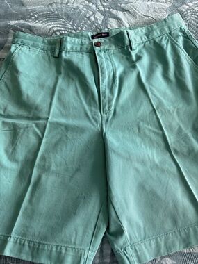 Lands' End Men’s Mint Green Flat-Front Shorts